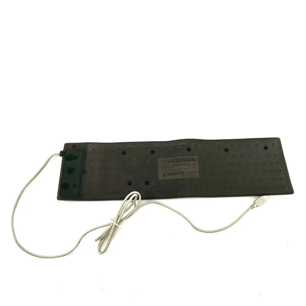 GrandTec Virtually Indestructible Keyboard Flexible Silicone USB Wired Black